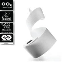 Satino Black Toiletpapier wit 2 laags, 400 vel, 10x4 rol.