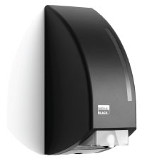 Satino Black dispenser voor handzeep,foamzeep,alcoholgel, gerecycled kunststof, mat zwart. 